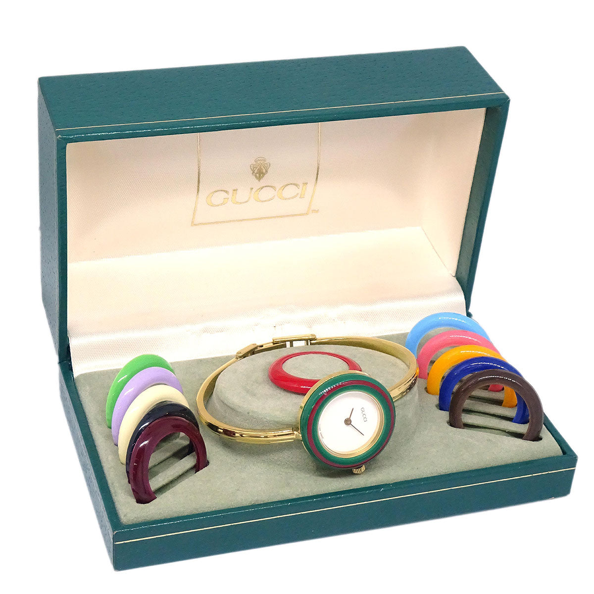 Gucci 11/12.2 Change Bezel Chameleon Quartz Watch SS