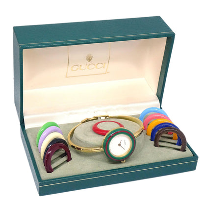 Gucci 11/12.2 Change Bezel Chameleon Quartz Watch SS