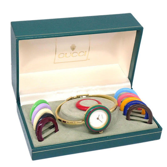 Gucci 11/12.2 Change Bezel Chameleon Quartz Watch SS