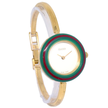 Gucci 11/12.2 Change Bezel Chameleon Quartz Watch SS