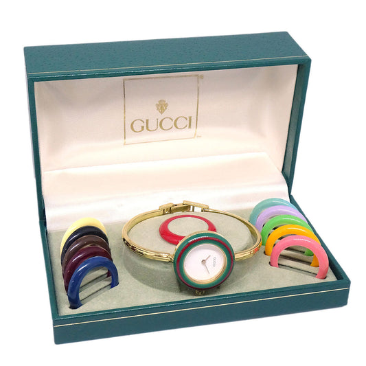 Gucci 11/12.2 Change Bezel Chameleon Quartz Watch SS