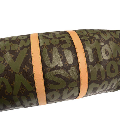 Louis Vuitton Khaki Monogram Graffiti Keepall 50 Duffle Bag M92196