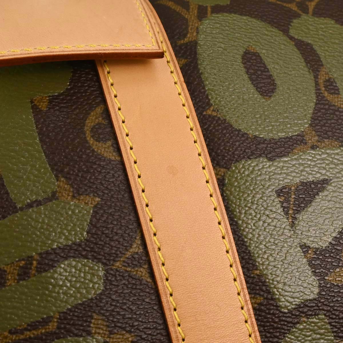 Louis Vuitton Khaki Monogram Graffiti Keepall 50 Duffle Bag M92196