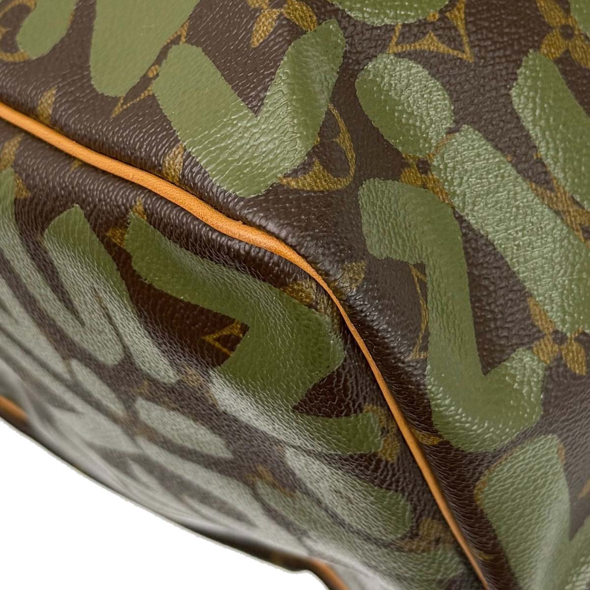 Louis Vuitton Khaki Monogram Graffiti Keepall 50 Duffle Bag M92196