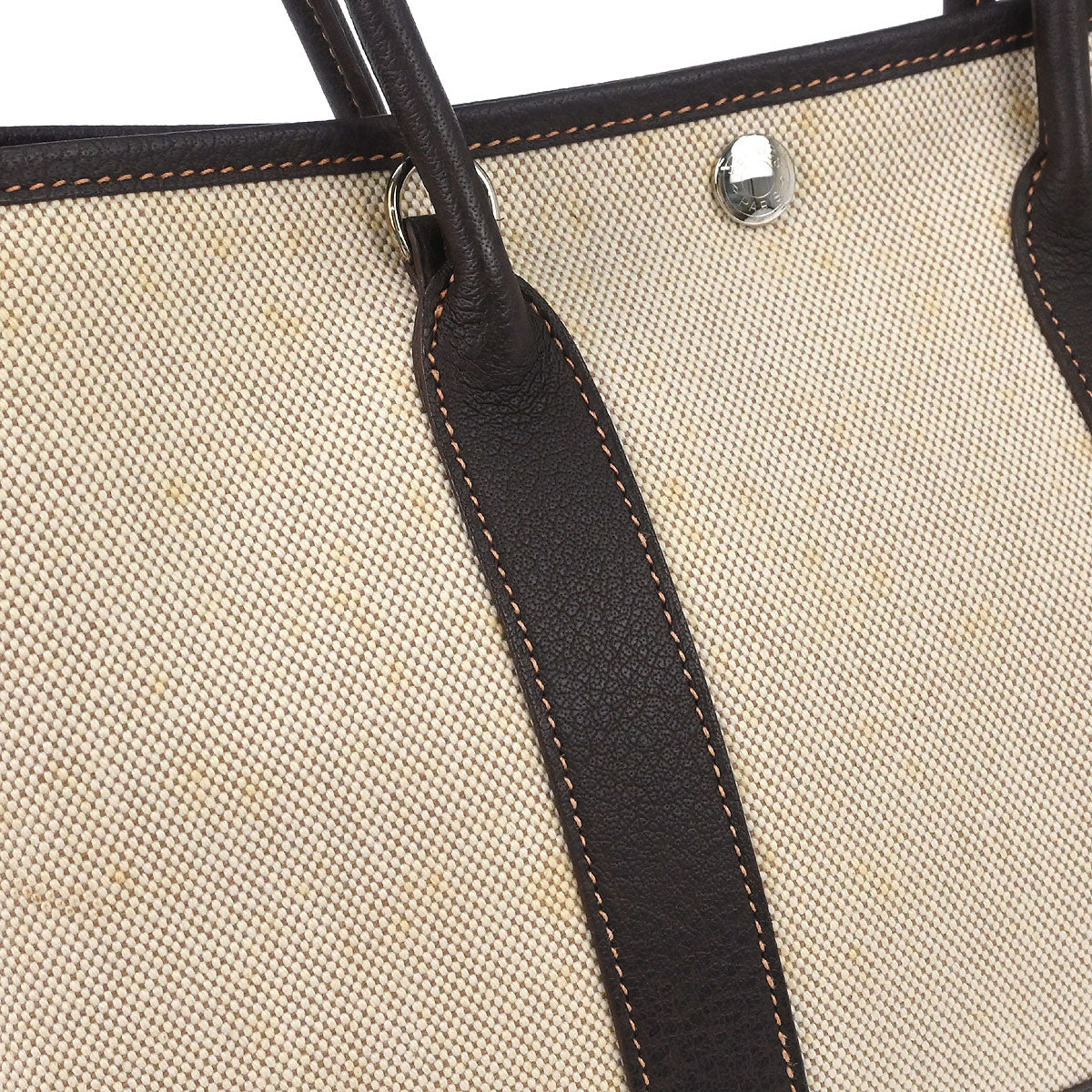 Hermes Beige Toile H Buffalo Garden Party 30 TPM 2way Shoulder Tote Handbag