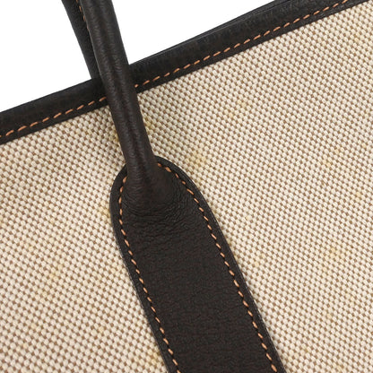 Hermes Beige Toile H Buffalo Garden Party 30 TPM 2way Shoulder Tote Handbag