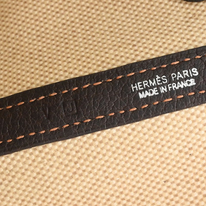 Hermes Beige Toile H Buffalo Garden Party 30 TPM 2way Shoulder Tote Handbag