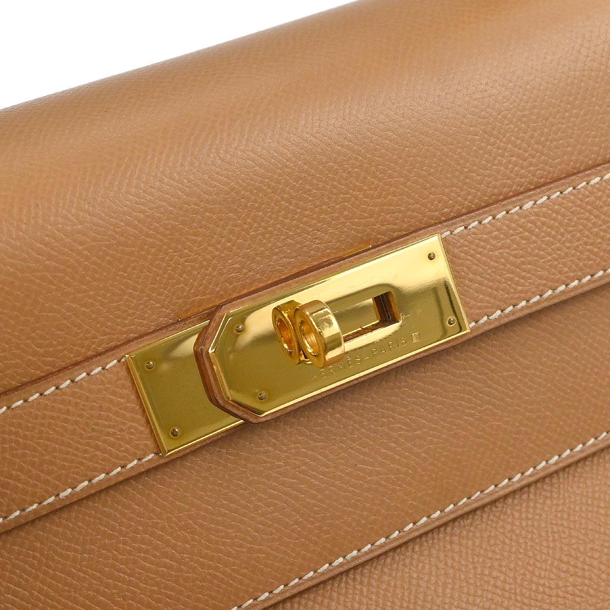 Hermes Natural Courchevel Kelly 40 Retourne Handbag