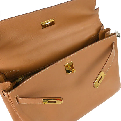 Hermes Natural Courchevel Kelly 40 Retourne Handbag