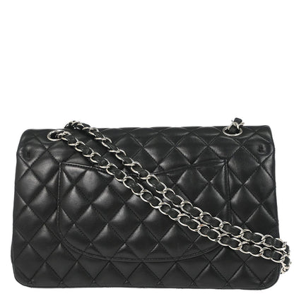 Chanel 2012 Black Lambskin Medium Classic Double Flap Shoulder Bag