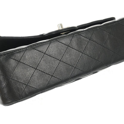 Chanel 2012 Black Lambskin Medium Classic Double Flap Shoulder Bag