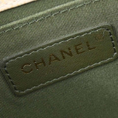 Boy Chanel 2017 Beige Caviar Skin Cuba Painted Medium Shoulder Bag