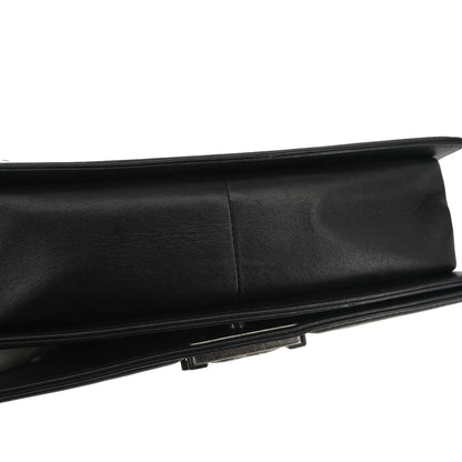 Boy Chanel 2015-2016 Black Lambskin 3D Pleated Medium Shoulder Bag