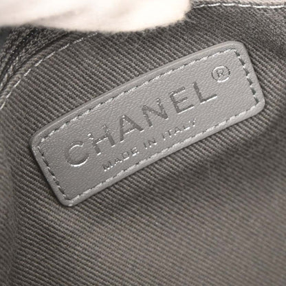 Boy Chanel Beige Canvas Graffiti Medium Shoulder Bag