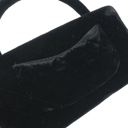 Chanel Black Velvet Classic Single Flap 2 in 1 Handbag Set