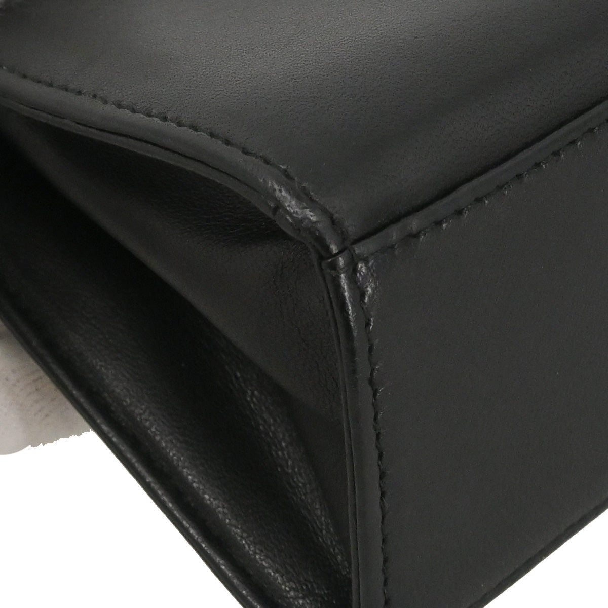 Chanel Black Lambskin Top Handle Handbag