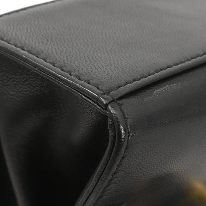Chanel Black Lambskin Top Handle Handbag
