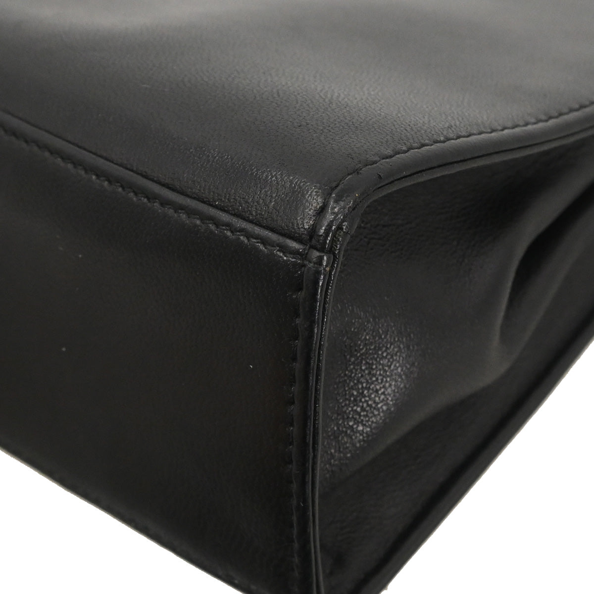 Chanel Black Lambskin Top Handle Handbag