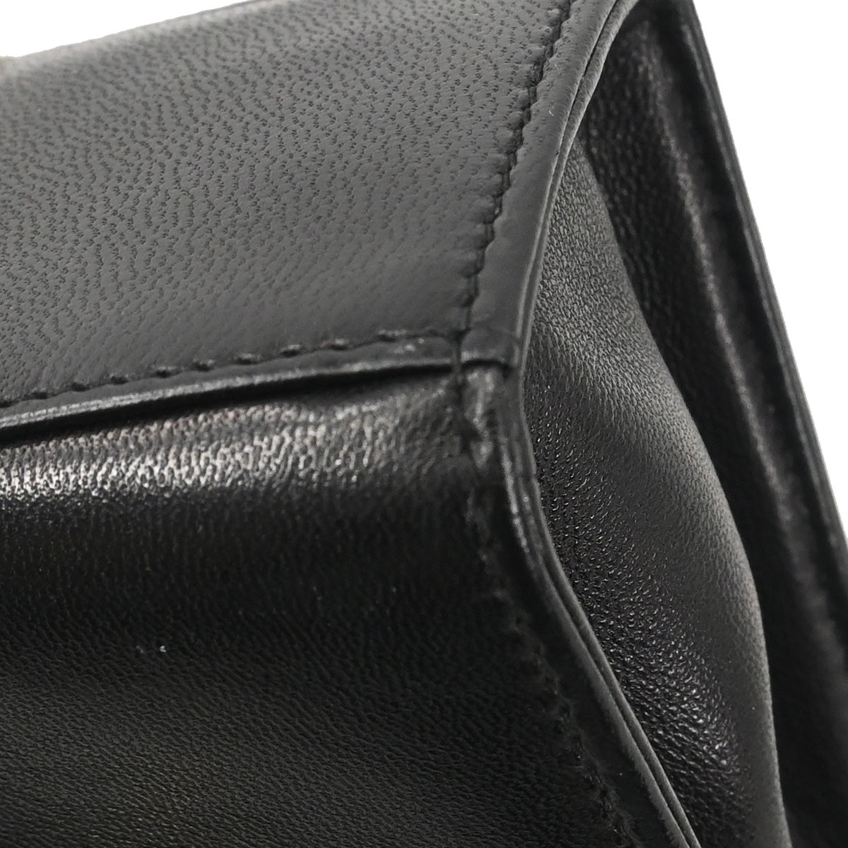 Chanel Black Lambskin Top Handle Handbag