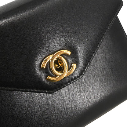 Chanel Black Lambskin Top Handle Handbag