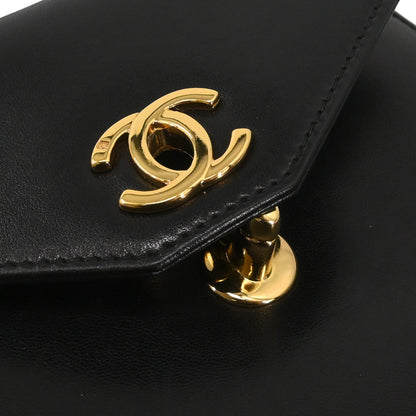 Chanel Black Lambskin Top Handle Handbag