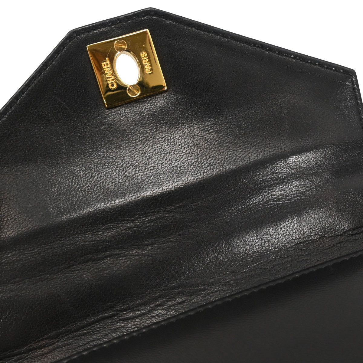 Chanel Black Lambskin Top Handle Handbag