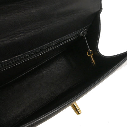 Chanel Black Lambskin Top Handle Handbag