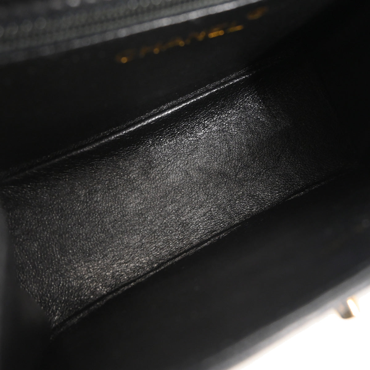 Chanel Black Lambskin Top Handle Handbag