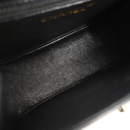 Chanel Black Lambskin Top Handle Handbag