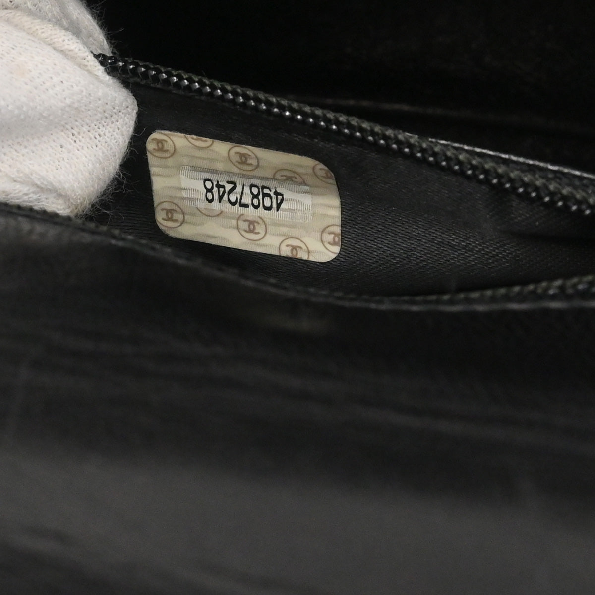 Chanel Black Lambskin Top Handle Handbag