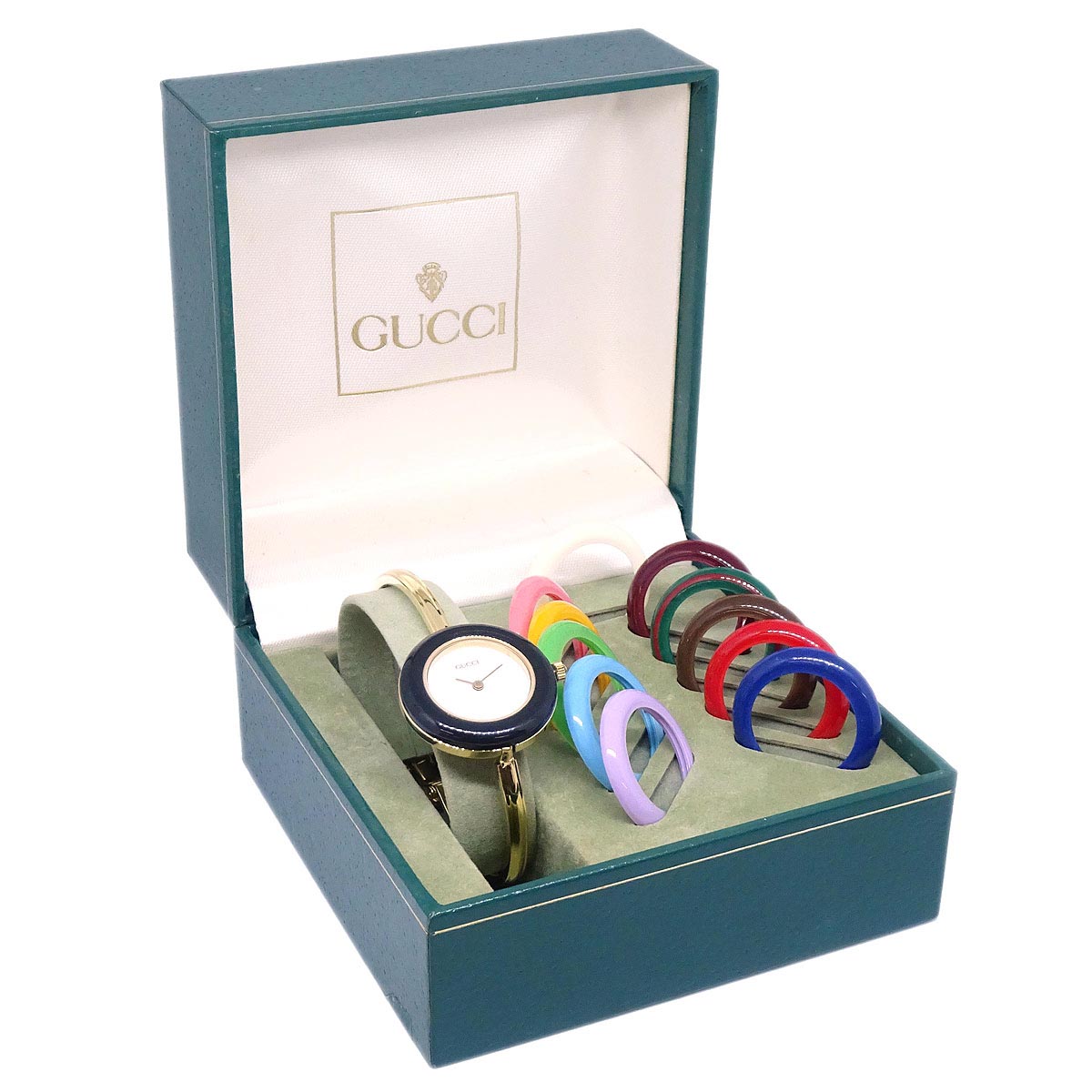 Gucci 11/12.2 Change Bezel Chameleon Quartz Watch SS