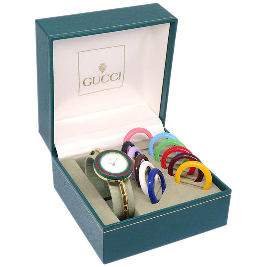 Gucci 11/12.2 Change Bezel Chameleon Quartz Watch SS