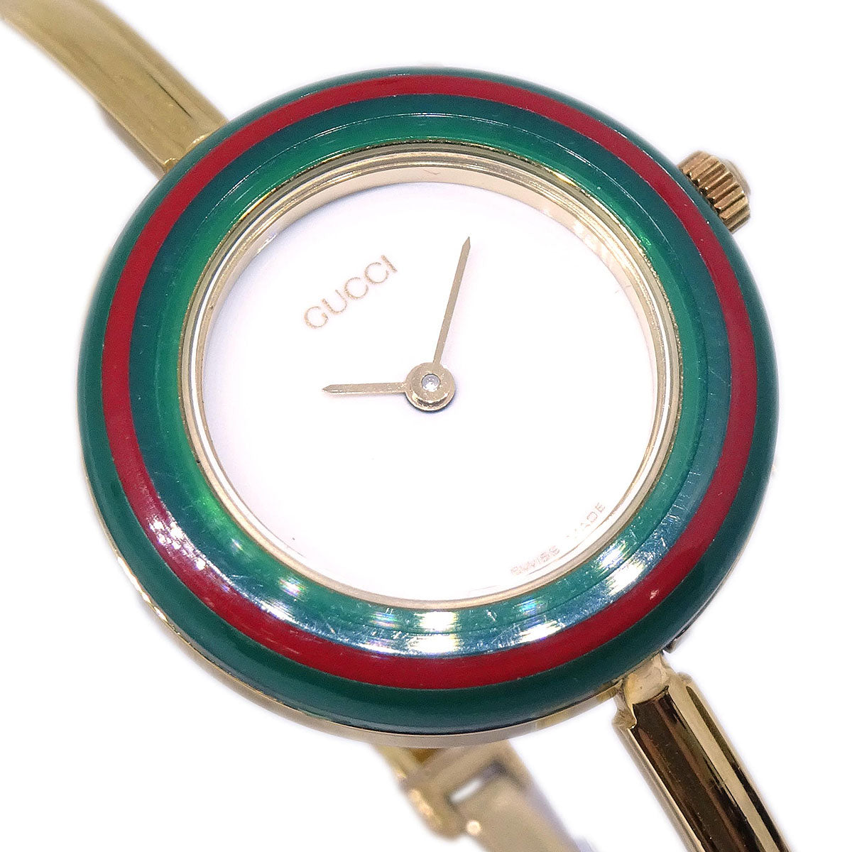 Gucci 11/12.2 Change Bezel Chameleon Quartz Watch SS