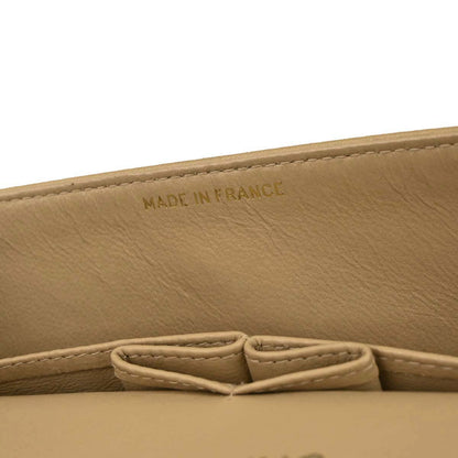Chanel Beige Lambskin Small Classic Double Flap Shoulder Bag
