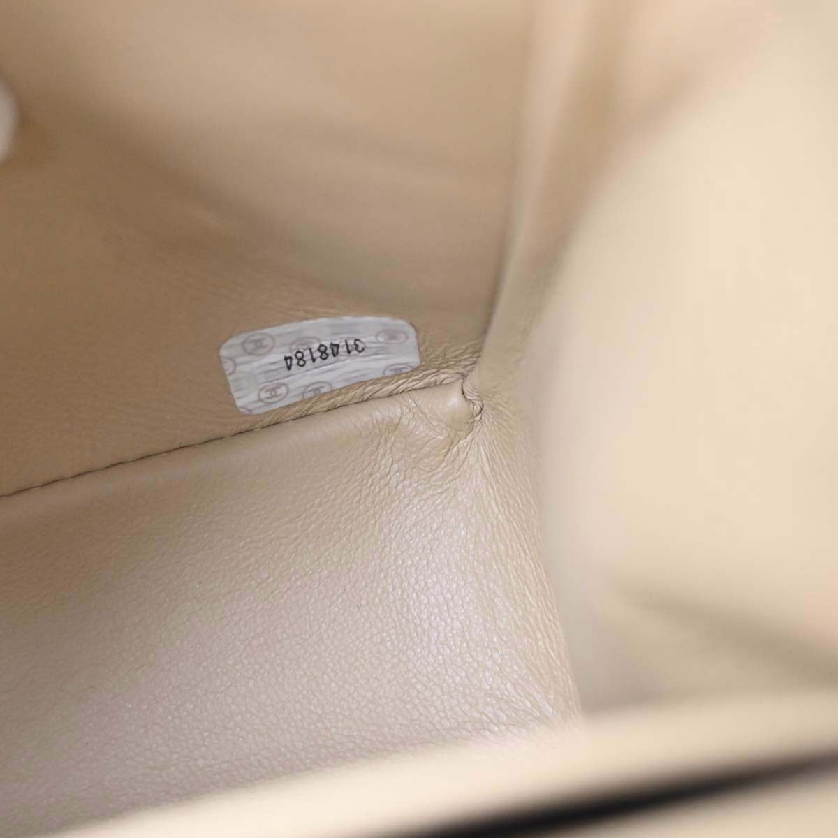 Chanel Beige Lambskin Small Classic Double Flap Shoulder Bag