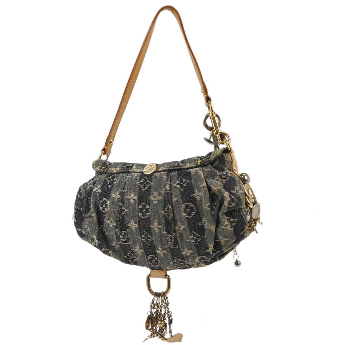 Louis Vuitton Blue Monogram Denim Mini Pleaty Raye Handbag M95332 Judy Blame