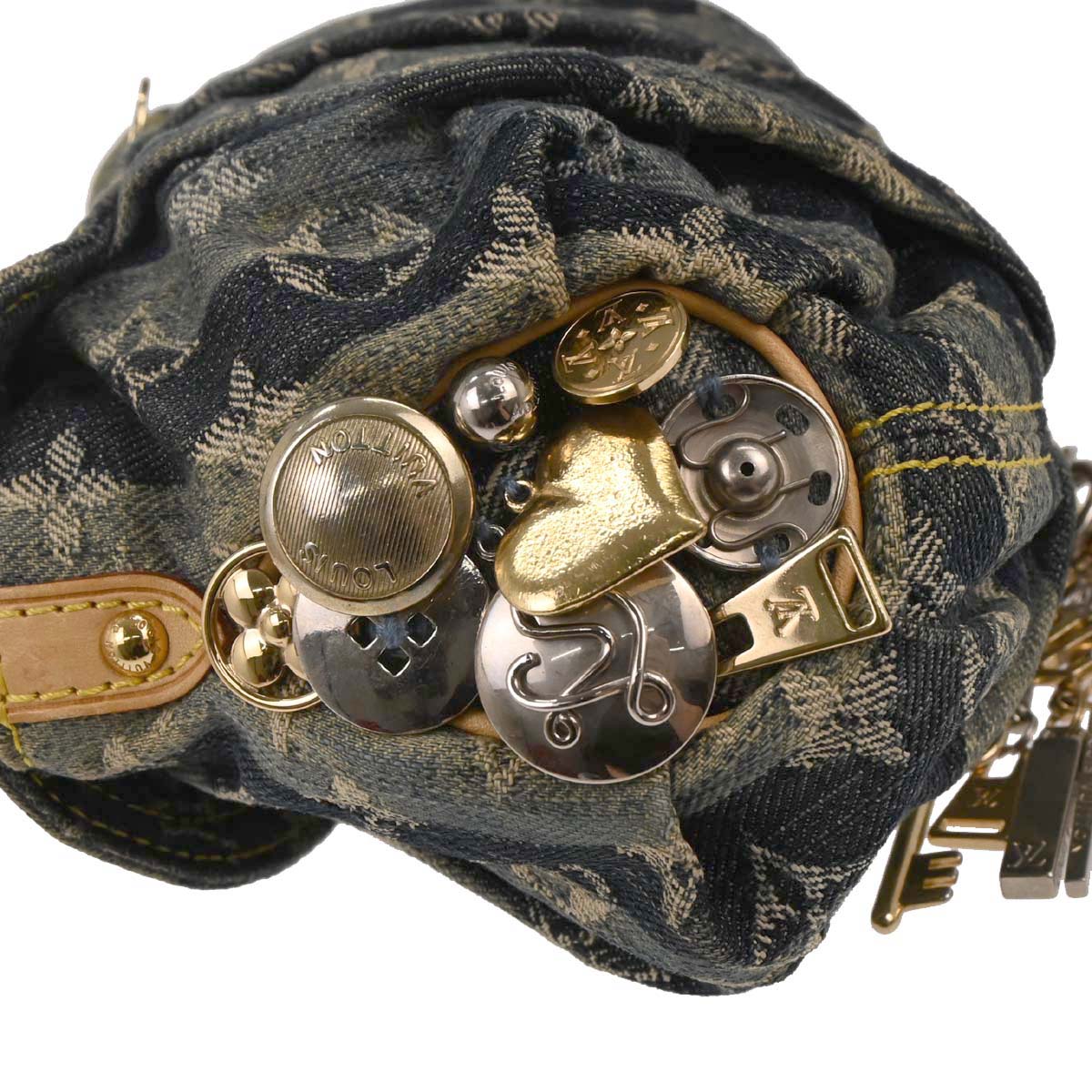 Louis Vuitton Blue Monogram Denim Mini Pleaty Raye Handbag M95332 Judy Blame