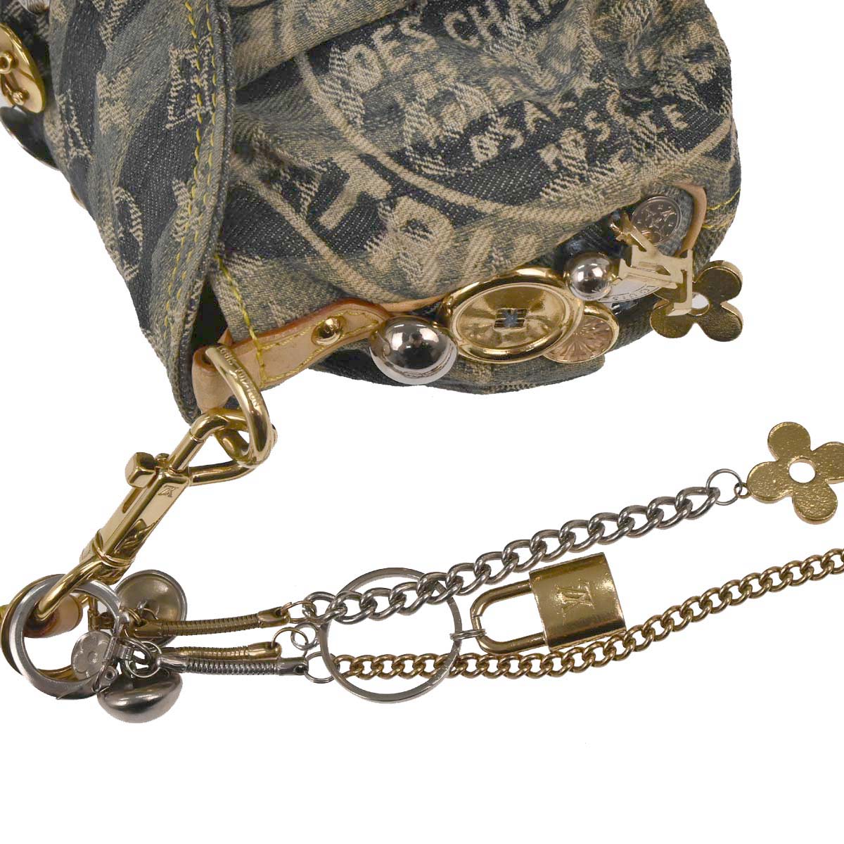 Louis Vuitton Blue Monogram Denim Mini Pleaty Raye Handbag M95332 Judy Blame