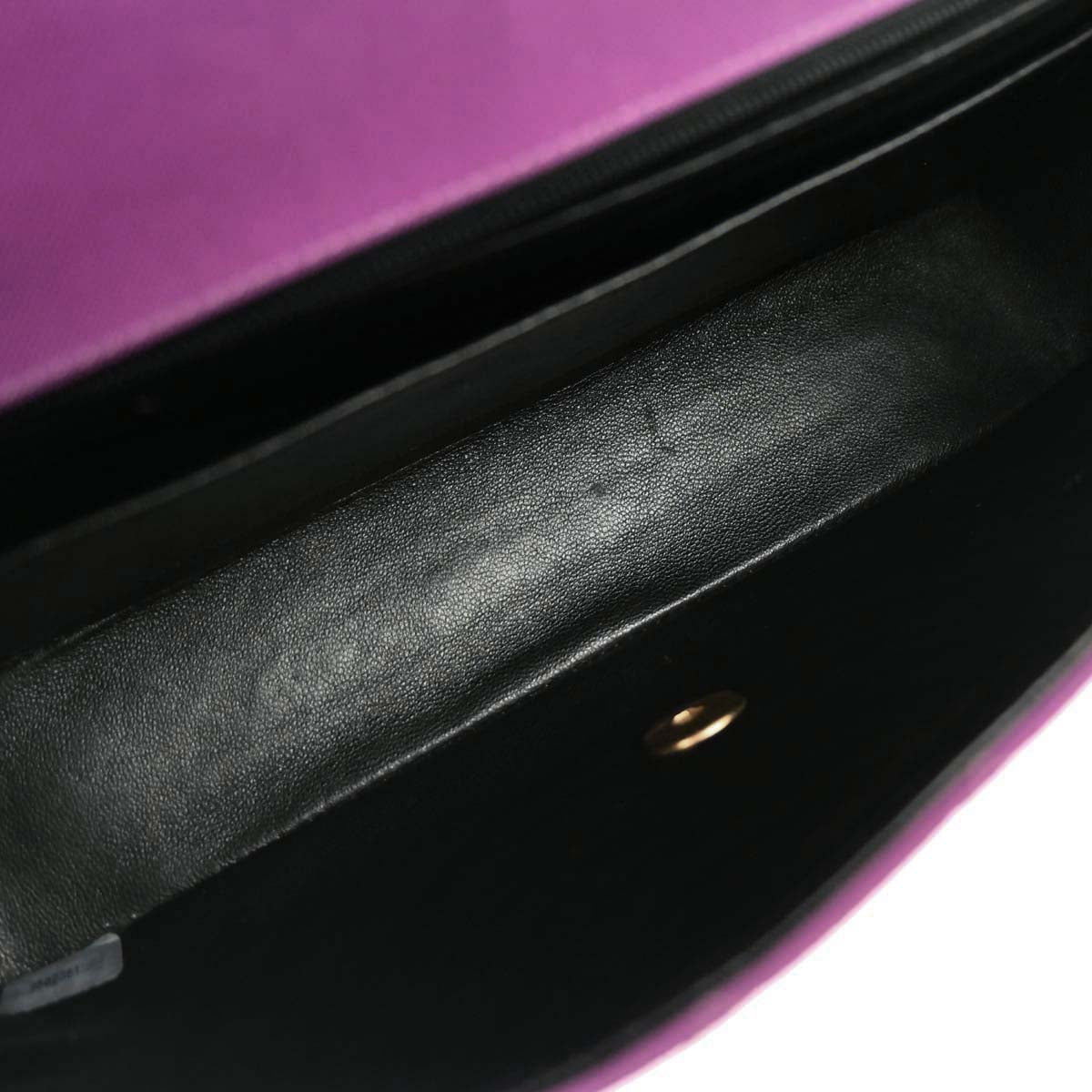 Chanel Purple Nylon Single Flap Shoulder Bag