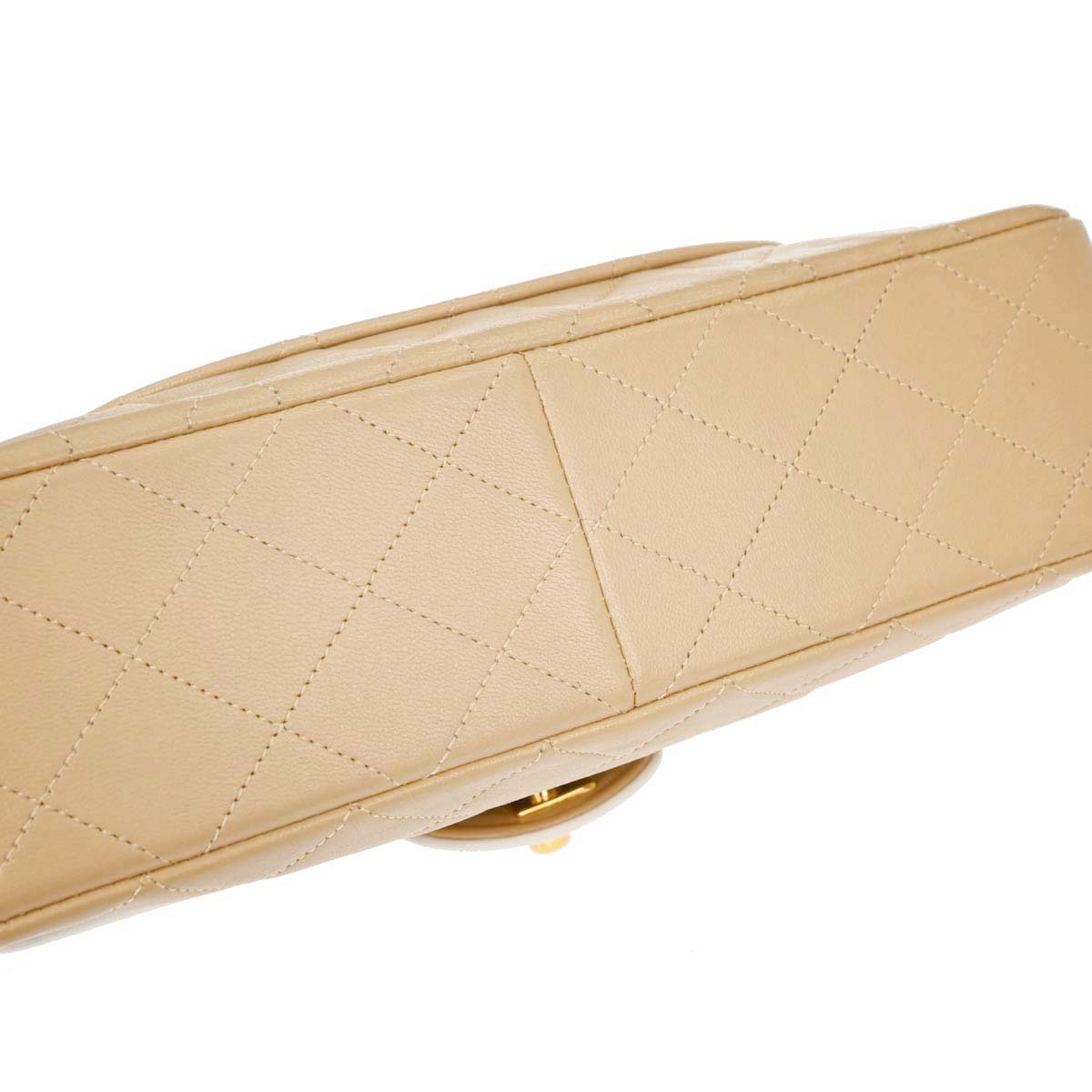 Chanel Beige Lambskin Shoulder Bag