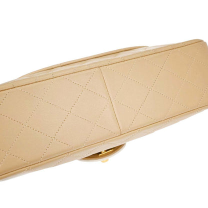 Chanel Beige Lambskin Shoulder Bag