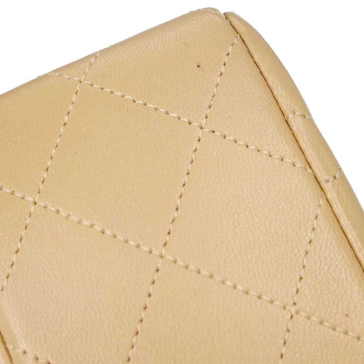 Chanel Beige Lambskin Shoulder Bag