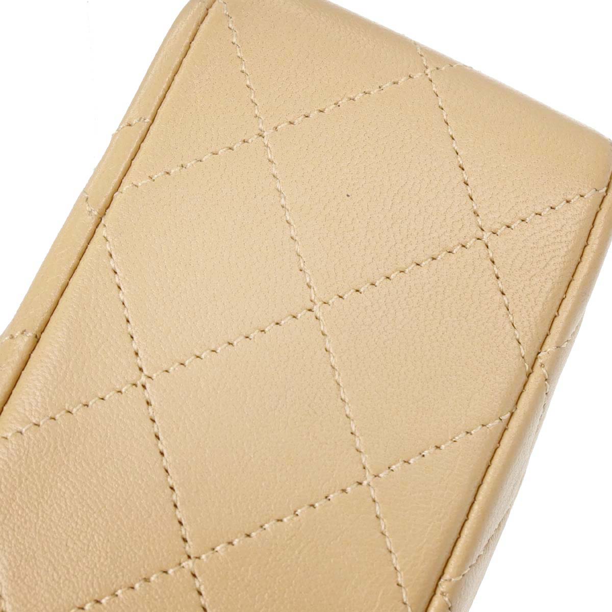 Chanel Beige Lambskin Shoulder Bag