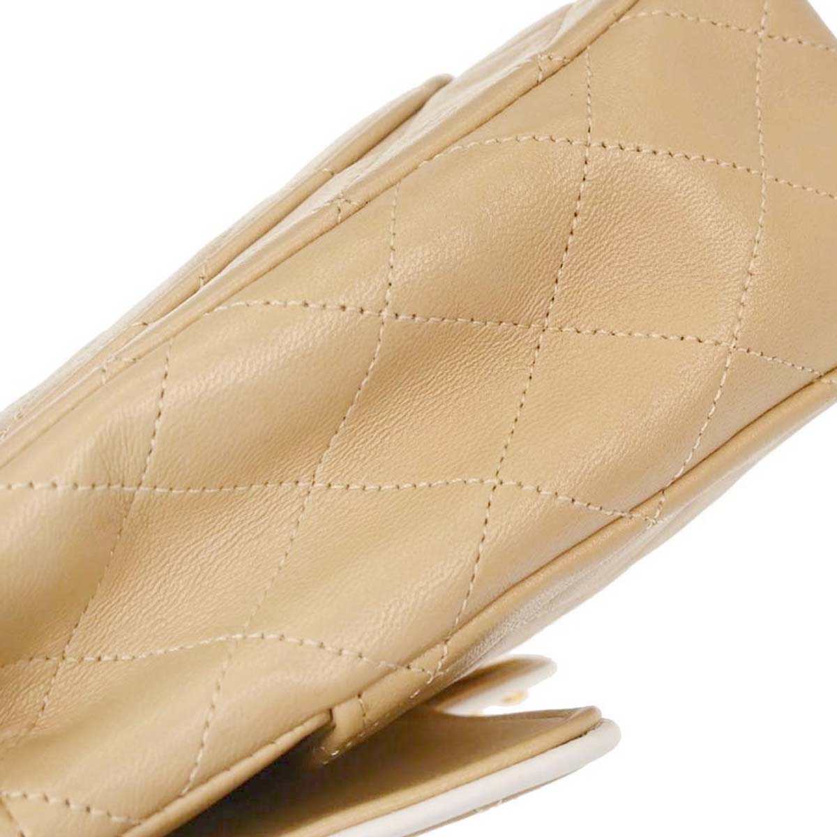 Chanel Beige Lambskin Shoulder Bag