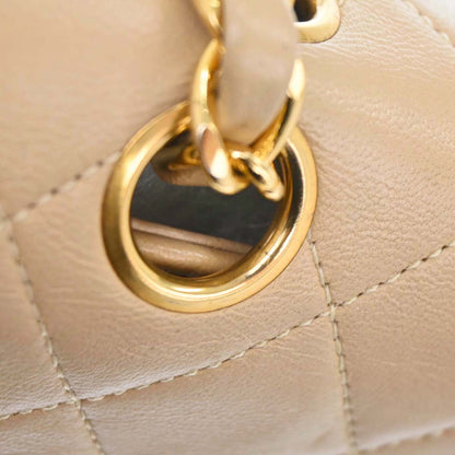 Chanel Beige Lambskin Shoulder Bag