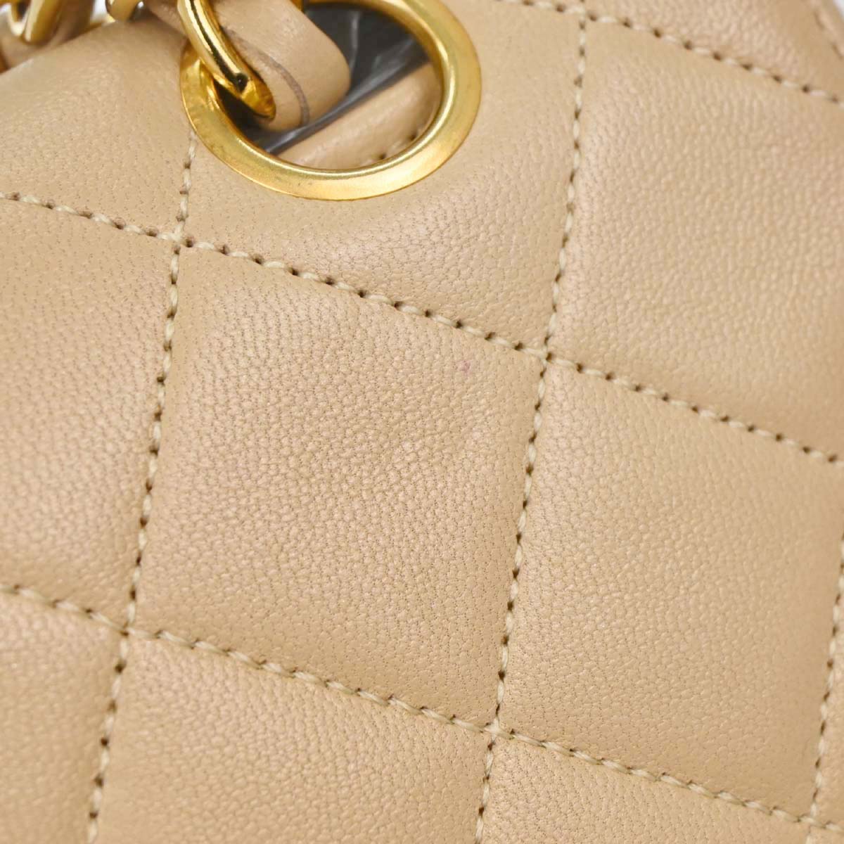 Chanel Beige Lambskin Shoulder Bag
