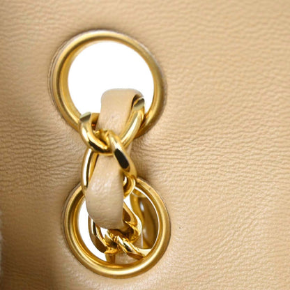 Chanel Beige Lambskin Shoulder Bag
