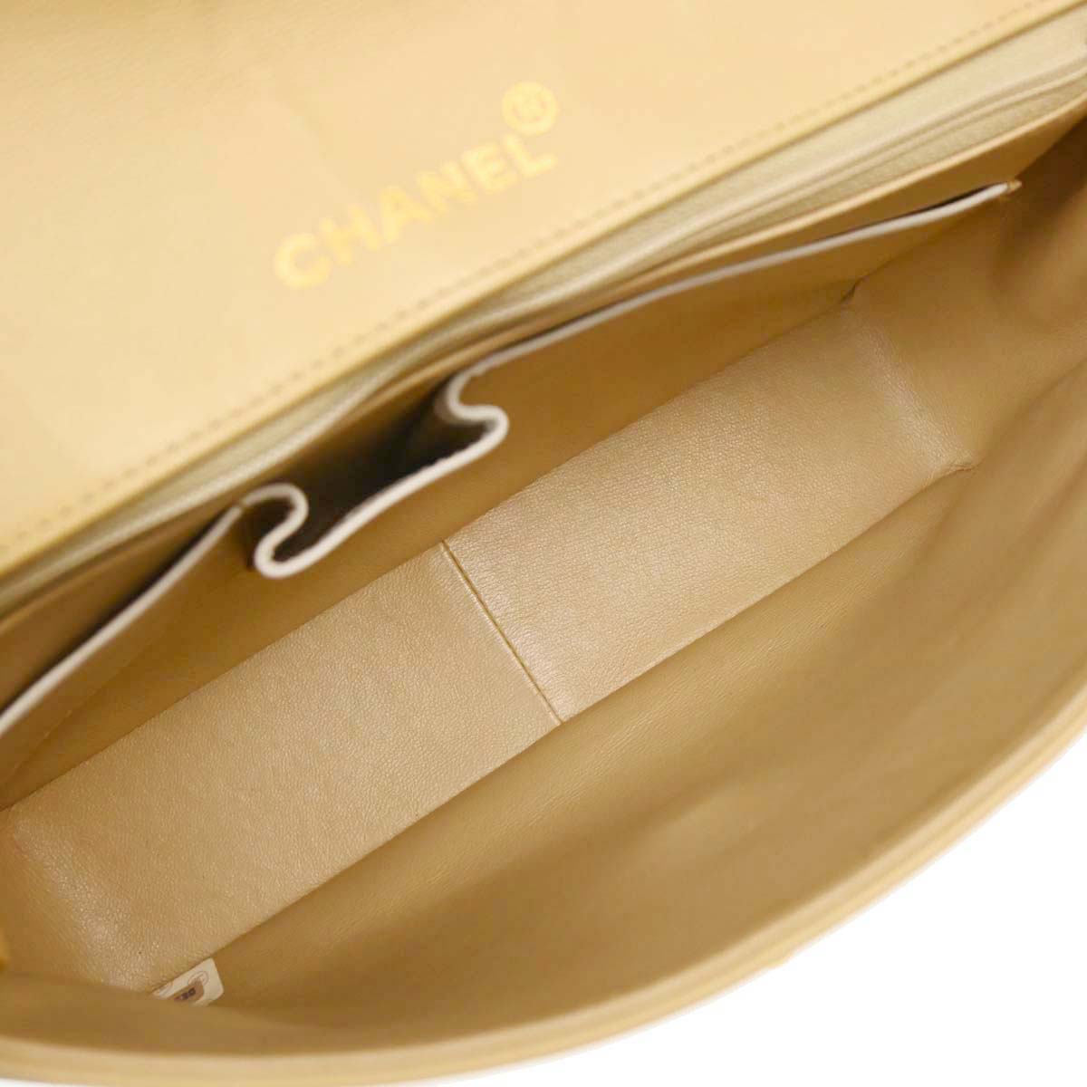 Chanel Beige Lambskin Shoulder Bag