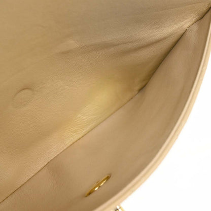 Chanel Beige Lambskin Shoulder Bag