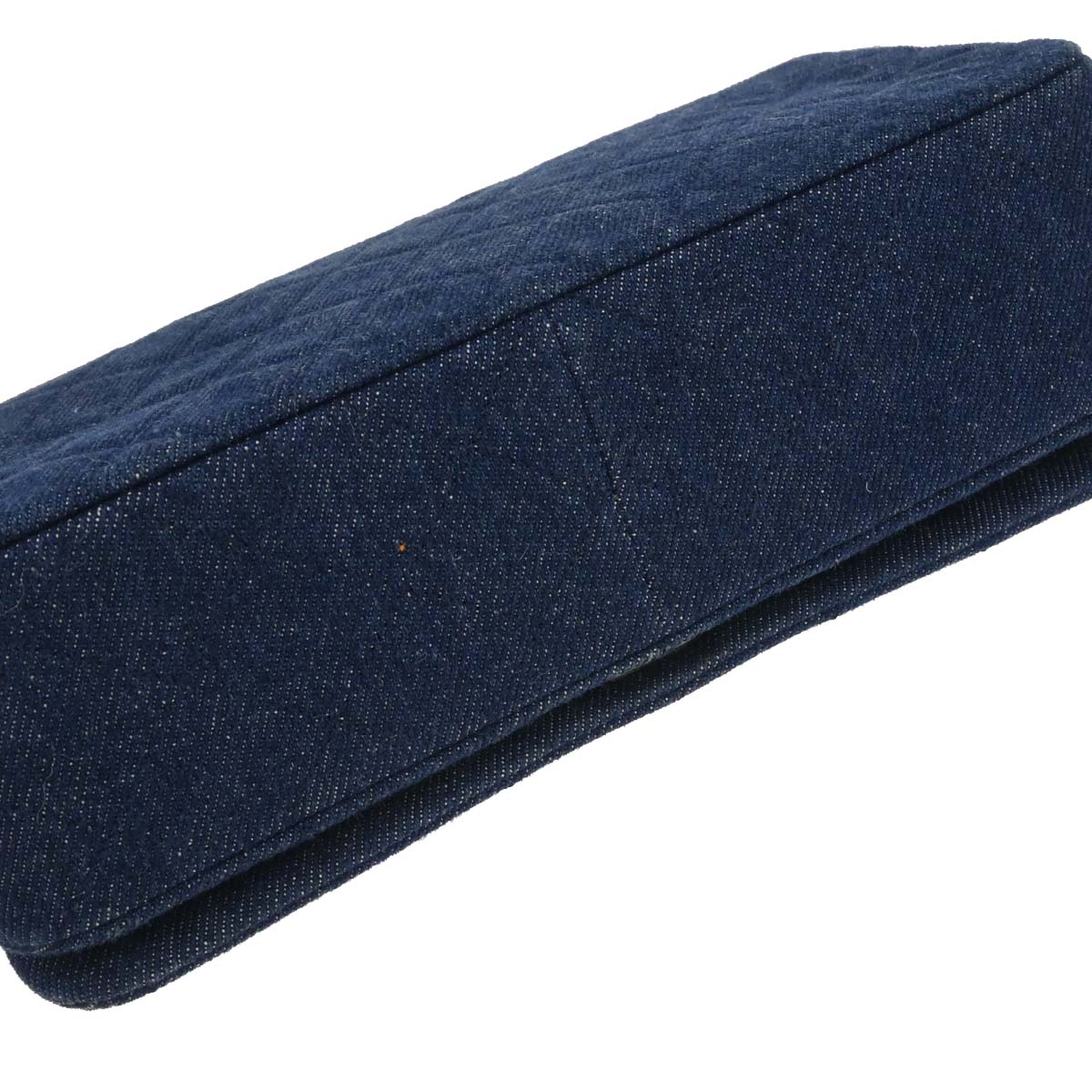 Chanel 1994-1996 Indigo Denim Turnlock Small Full Flap Shoulder Bag